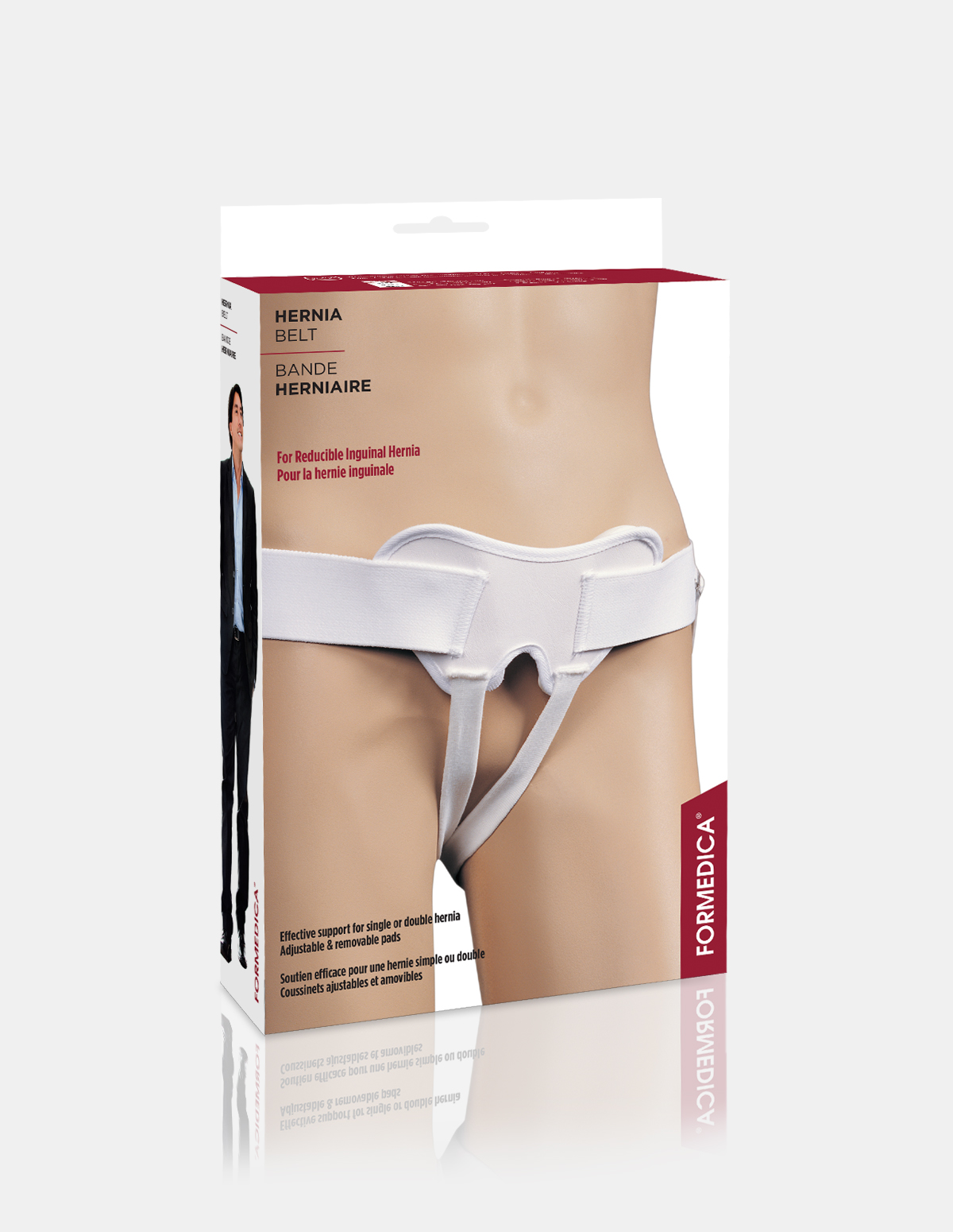 Men's Inguinal Hernia Brief with Hot & Cold Therapy Gel Pads